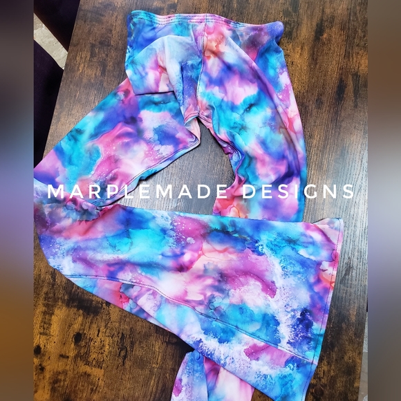 NWT*XS /X Long 23x36 flare 💜Marplemade Designs flares mid waist, nylon/s - Picture 11 of 14